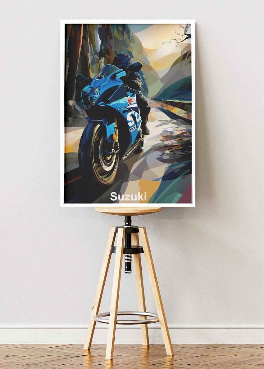 Suzuki Mountain Ride Poster Canvas & Print – AI PRINT LAB