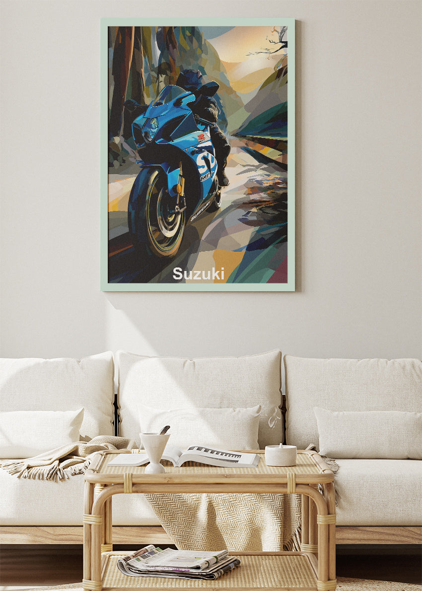 Suzuki Mountain Ride Poster Canvas & Print – AI PRINT LAB