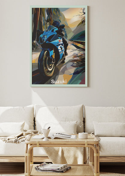 Suzuki Mountain Ride Poster Canvas & Print – AI PRINT LAB