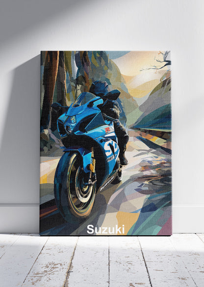 Suzuki Mountain Ride Poster Canvas & Print – AI PRINT LAB
