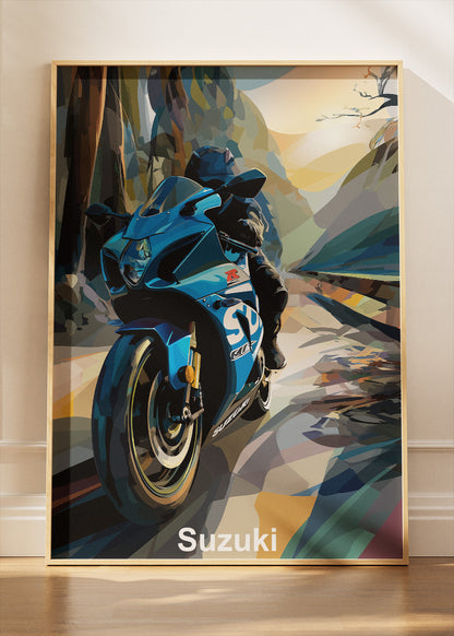 Suzuki Mountain Ride Poster Canvas & Print – AI PRINT LAB