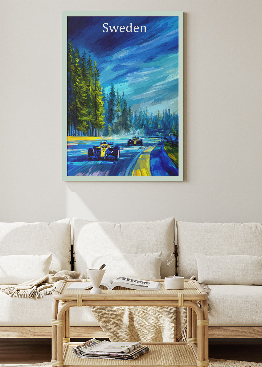 Sweden Forest Circuit Formula 1 Canvas Print & Poster – AI PRINT LAB