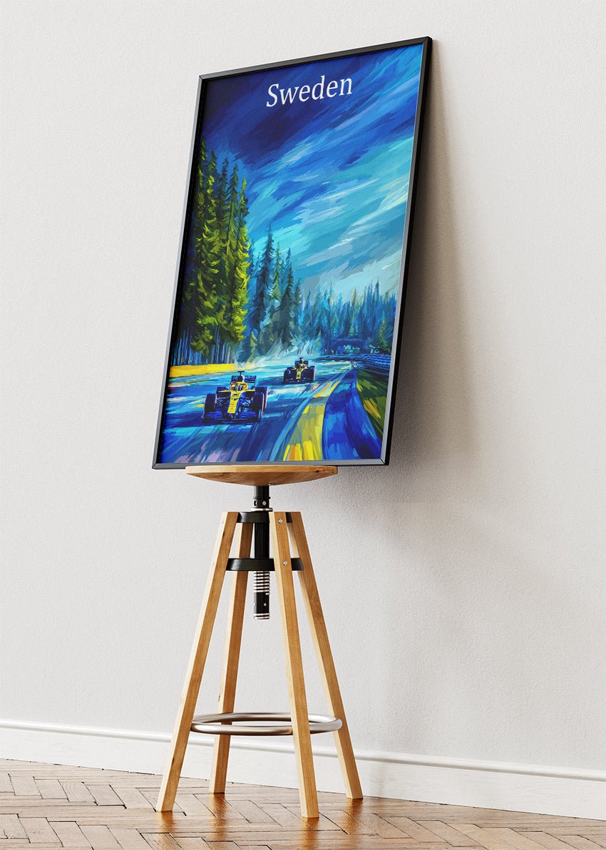 Sweden Forest Circuit Formula 1 Canvas Print & Poster – AI PRINT LAB