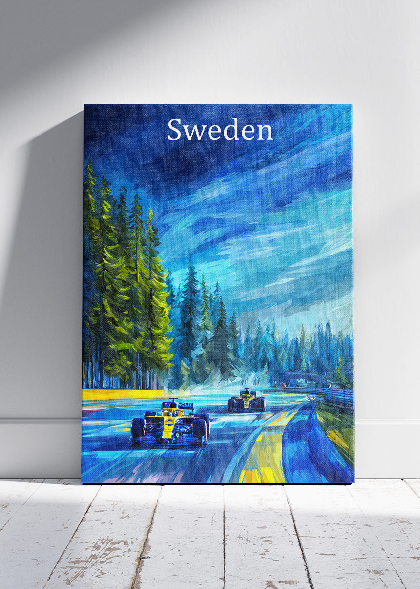 Sweden Forest Circuit Formula 1 Canvas Print & Poster – AI PRINT LAB