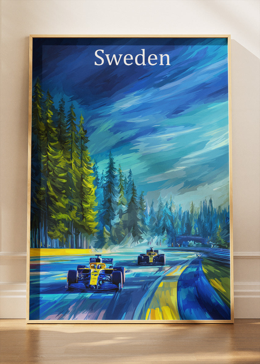 Sweden Forest Circuit Formula 1 Canvas Print & Poster – AI PRINT LAB