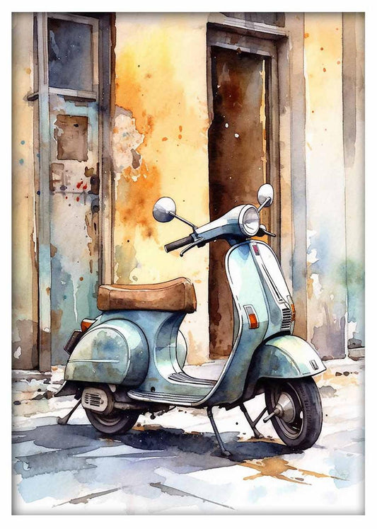 T455 Canvas Art Prints, Posters, and Wall Art Motorbike Collection