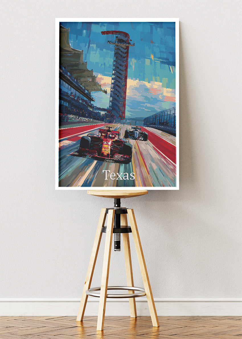 Texas USA Circuit of the Americas Formula 1 Canvas Print & Poster – AI PRINT LAB