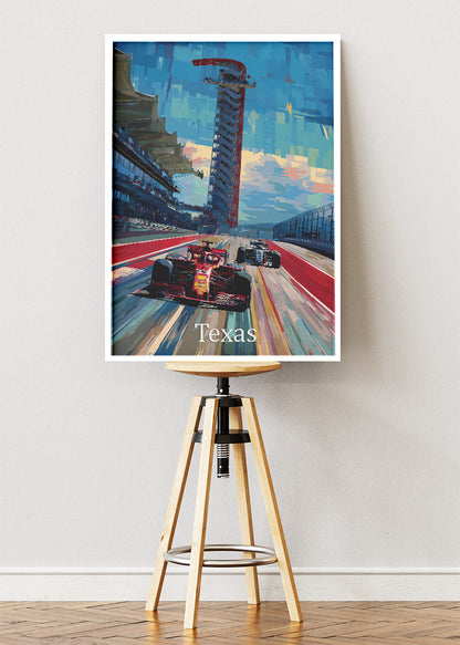 Texas USA Circuit of the Americas Formula 1 Canvas Print & Poster – AI PRINT LAB