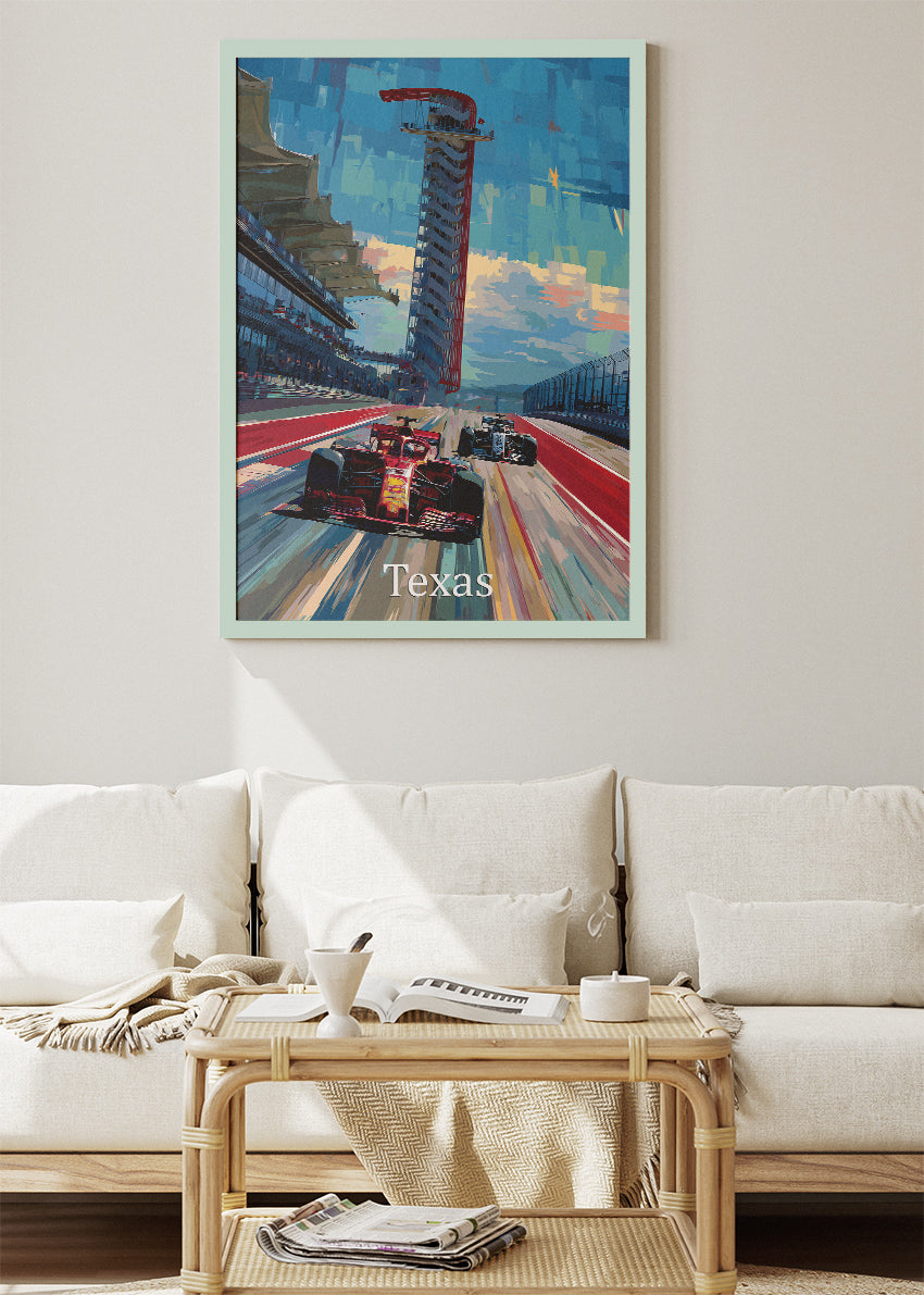 Texas USA Circuit of the Americas Formula 1 Canvas Print & Poster – AI PRINT LAB