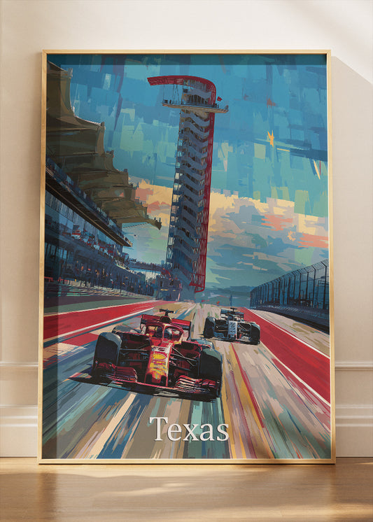 Texas USA Circuit of the Americas Formula 1 Canvas Print & Poster – AI PRINT LAB