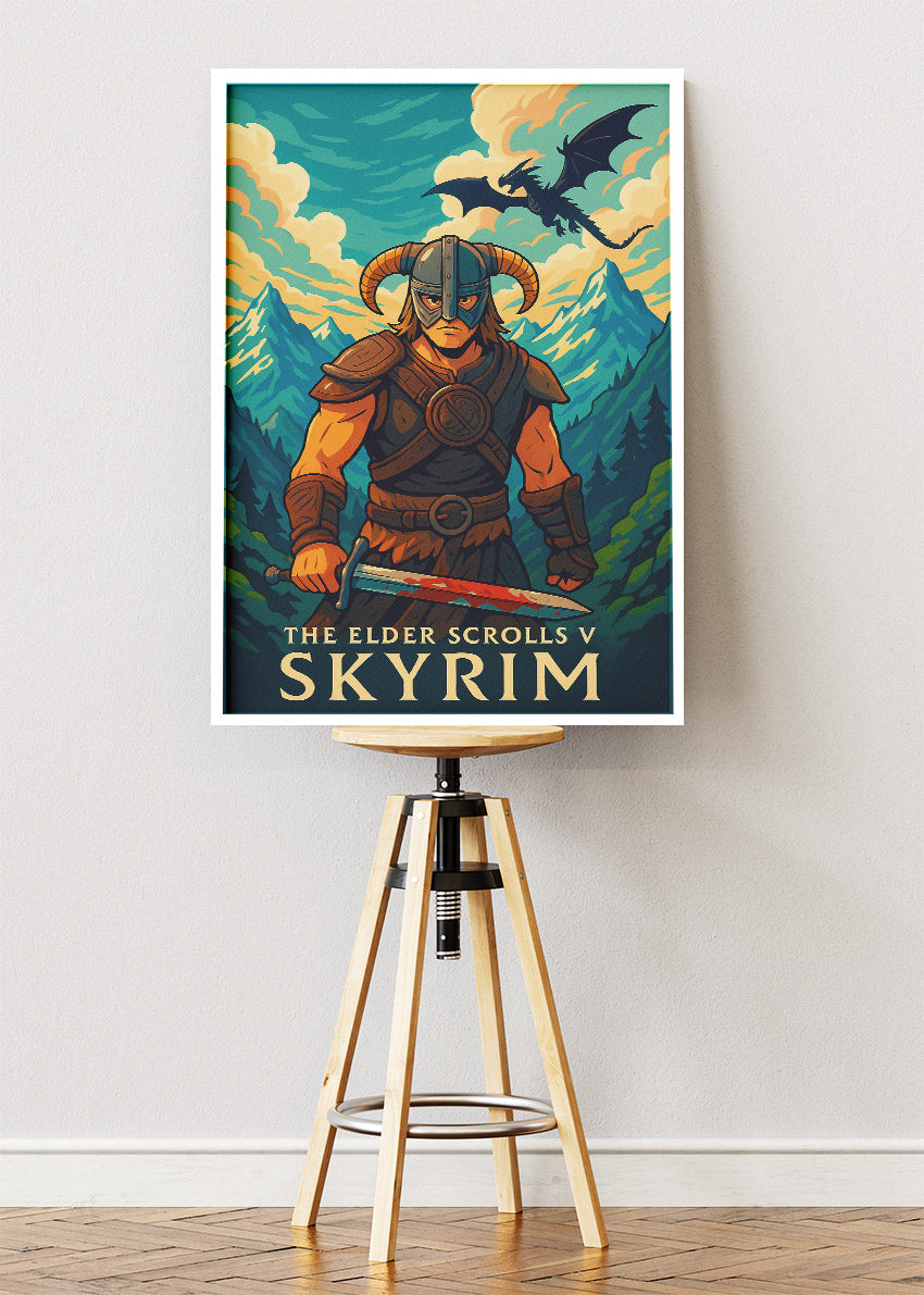 The Elder Scrolls V Skyrim Wall Art | Epic Fantasy RPG Poster & Canvas