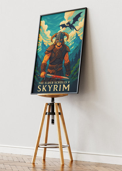 The Elder Scrolls V Skyrim Wall Art | Epic Fantasy RPG Poster & Canvas