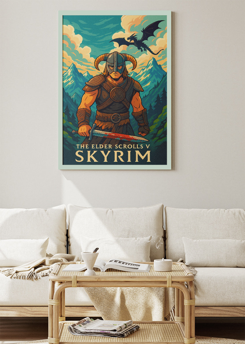 The Elder Scrolls V Skyrim Wall Art | Epic Fantasy RPG Poster & Canvas