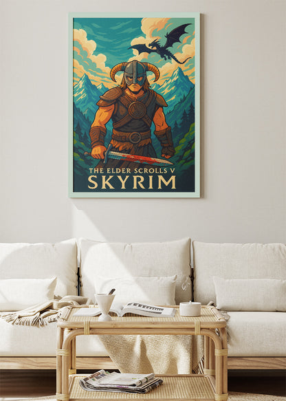 The Elder Scrolls V Skyrim Wall Art | Epic Fantasy RPG Poster & Canvas