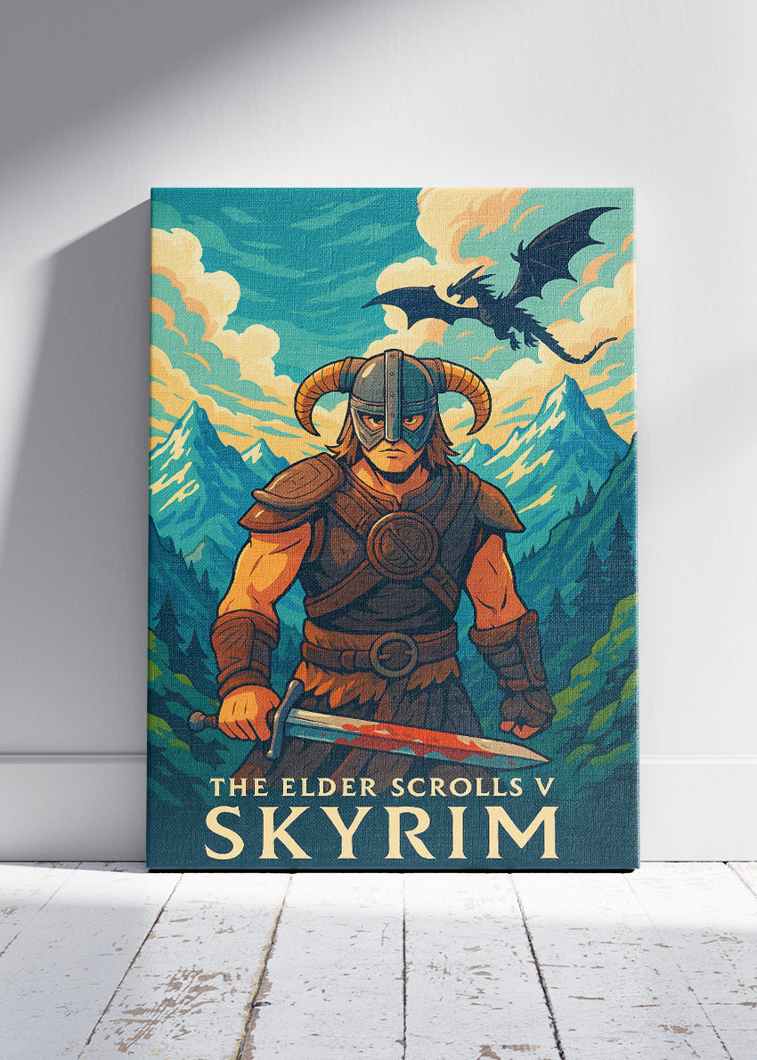 The Elder Scrolls V Skyrim Wall Art | Epic Fantasy RPG Poster & Canvas
