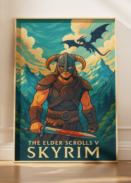 The Elder Scrolls V Skyrim Wall Art | Epic Fantasy RPG Poster & Canvas