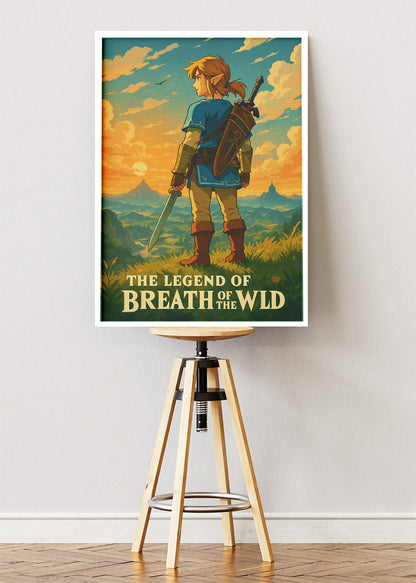 The Legend of Zelda Breath of the Wild Wall Art | Epic Fantasy Adventure Gaming Poster & Canvas