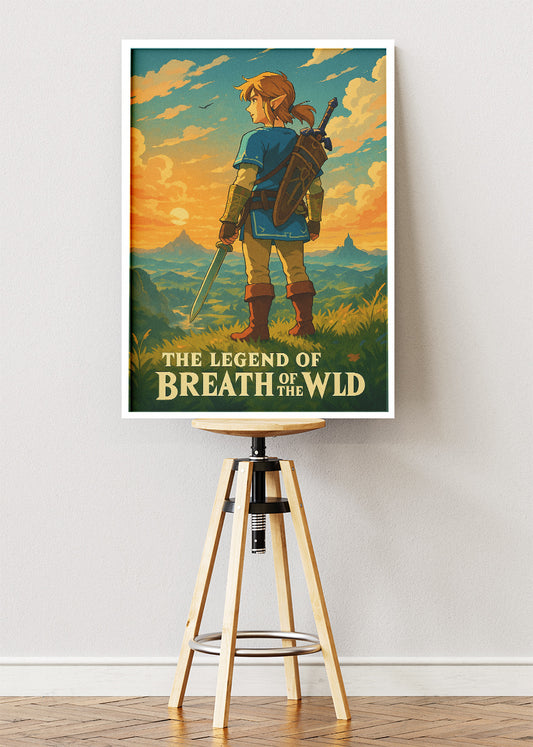 The Legend of Zelda Breath of the Wild Wall Art | Epic Fantasy Adventure Gaming Poster & Canvas