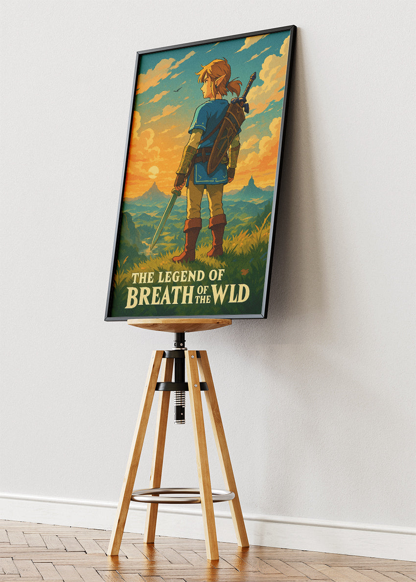 The Legend of Zelda Breath of the Wild Wall Art | Epic Fantasy Adventure Gaming Poster & Canvas