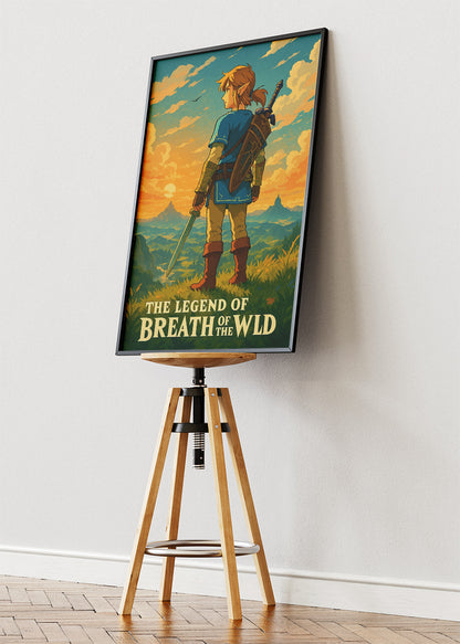 The Legend of Zelda Breath of the Wild Wall Art | Epic Fantasy Adventure Gaming Poster & Canvas