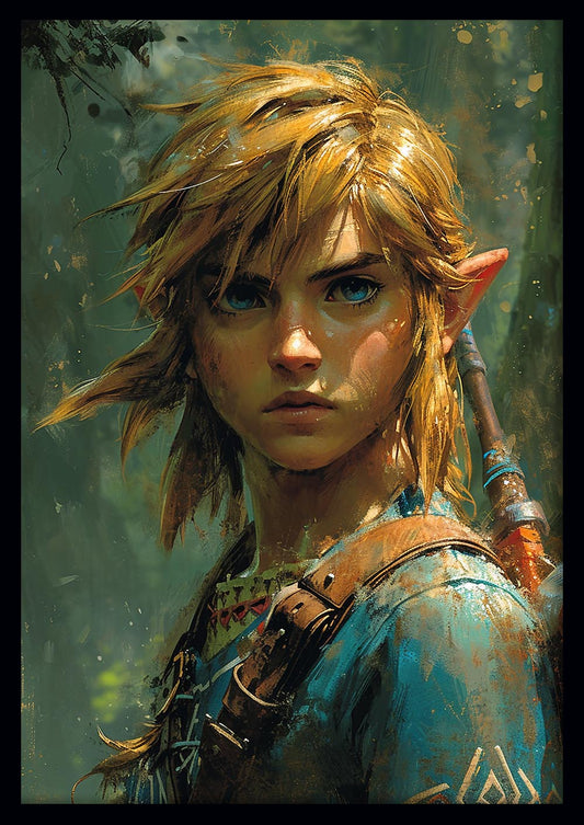 The Legend of Zelda Wall Art – Fantasy Hero Poster & Canvas Print – T1450 –