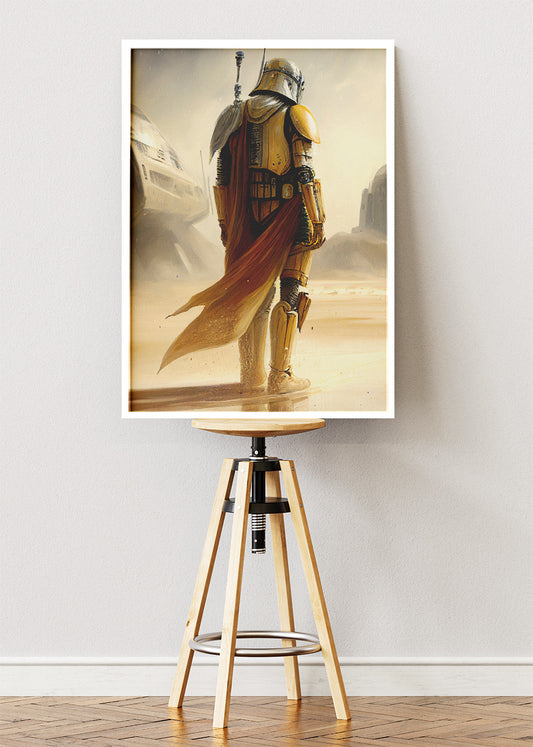 The Mandalorian – Desert Warrior Cinematic Canvas & Poster Print – AI PRINT LAB