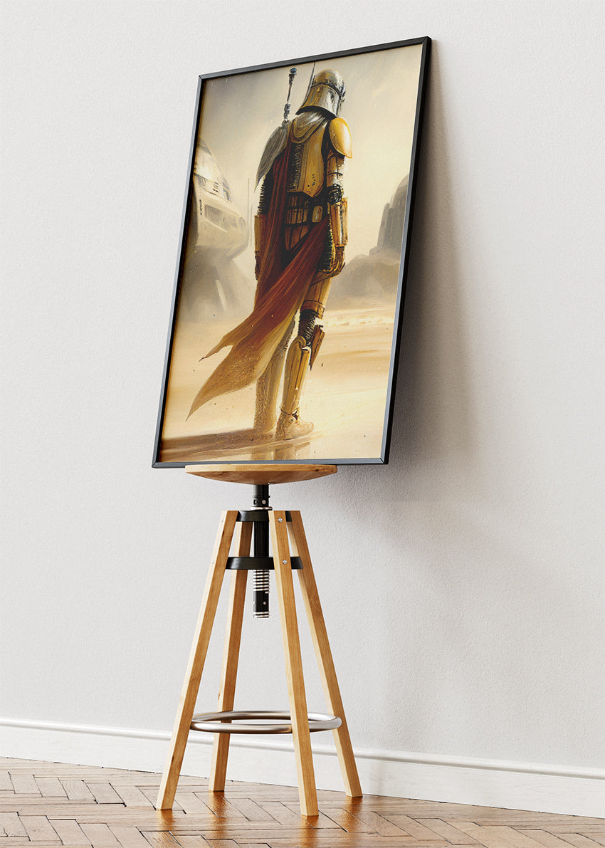 The Mandalorian – Desert Warrior Cinematic Canvas & Poster Print – AI PRINT LAB