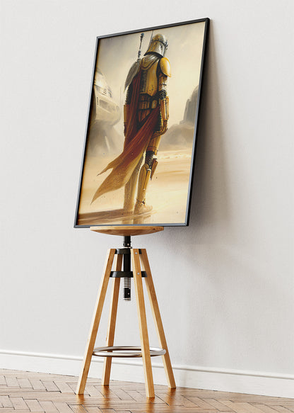 The Mandalorian – Desert Warrior Cinematic Canvas & Poster Print – AI PRINT LAB
