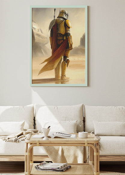 The Mandalorian – Desert Warrior Cinematic Canvas & Poster Print – AI PRINT LAB