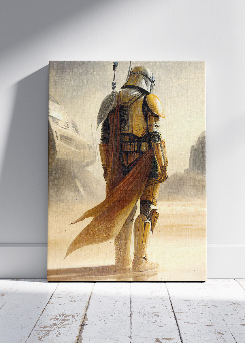 The Mandalorian – Desert Warrior Cinematic Canvas & Poster Print – AI PRINT LAB