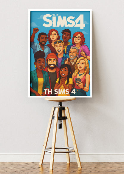 The Sims 4 Wall Art | Iconic Life Simulation Game Characters Poster & Canvas