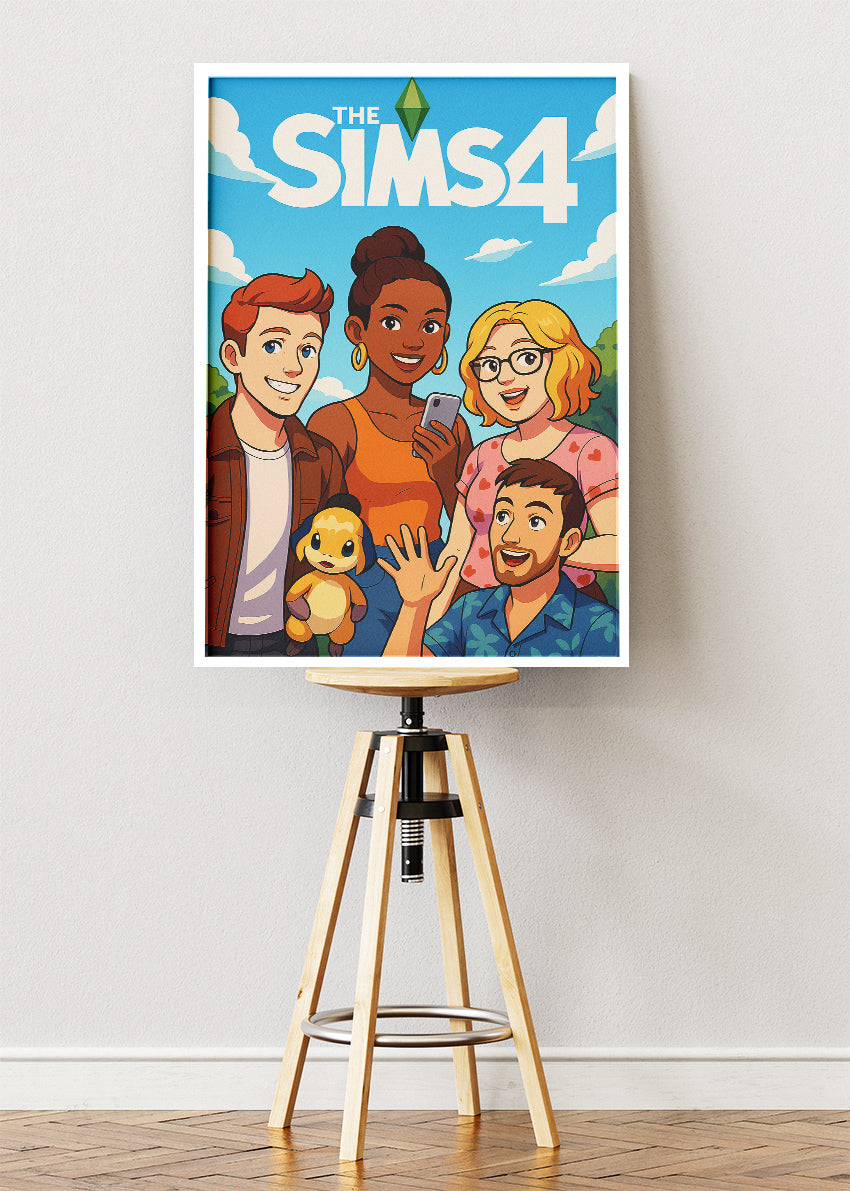 The Sims 4 Wall Art | Iconic Life Simulation Game Characters Poster & Canvas