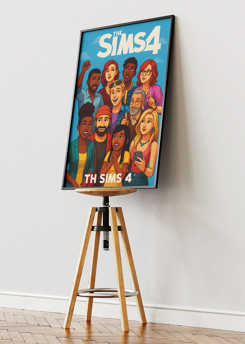 The Sims 4 Wall Art | Iconic Life Simulation Game Characters Poster & Canvas