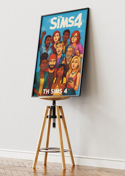 The Sims 4 Wall Art | Iconic Life Simulation Game Characters Poster & Canvas