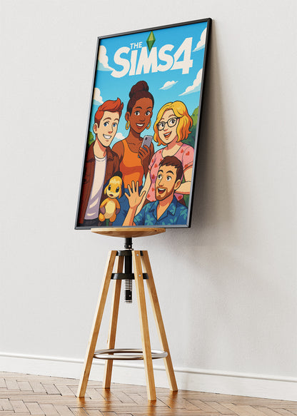 The Sims 4 Wall Art | Iconic Life Simulation Game Characters Poster & Canvas