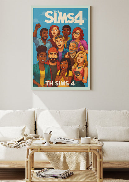 The Sims 4 Wall Art | Iconic Life Simulation Game Characters Poster & Canvas