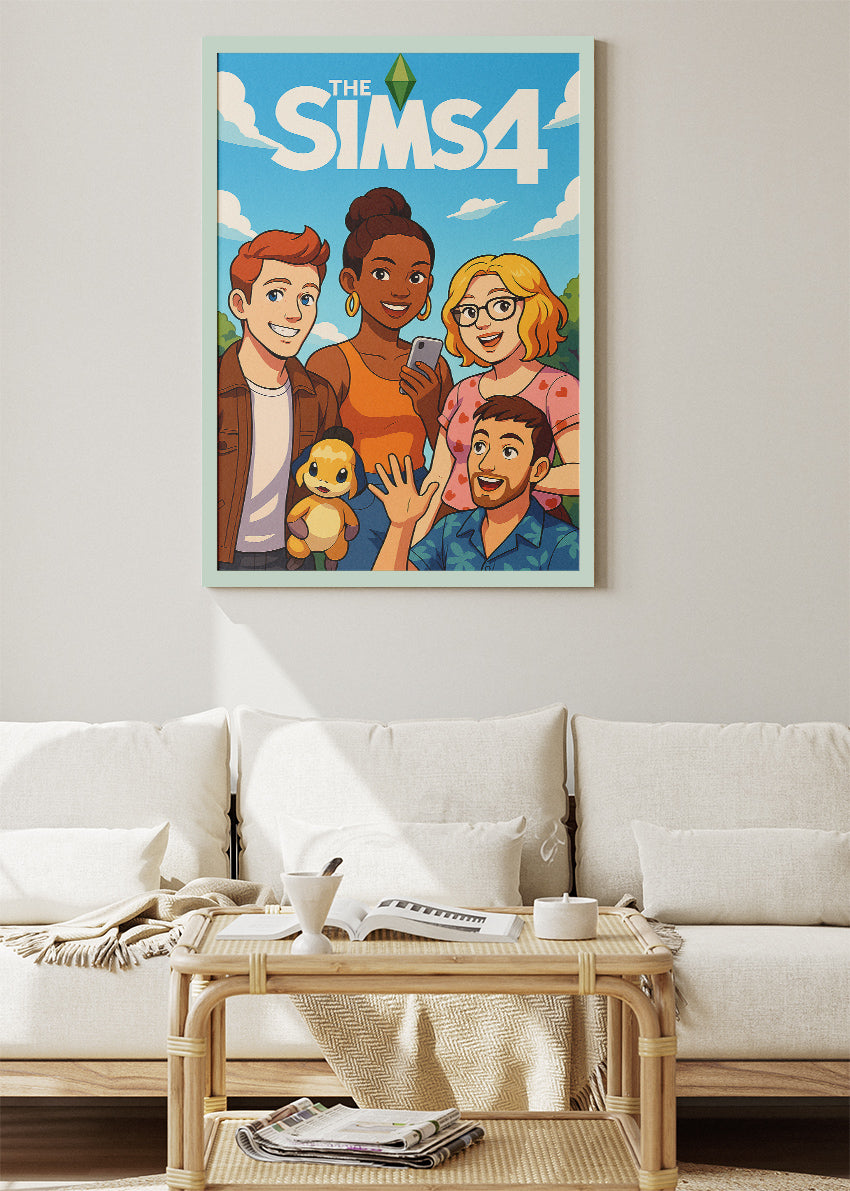 The Sims 4 Wall Art | Iconic Life Simulation Game Characters Poster & Canvas