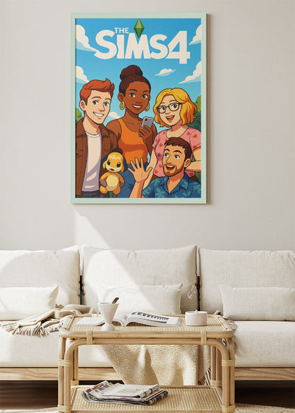 The Sims 4 Wall Art | Iconic Life Simulation Game Characters Poster & Canvas