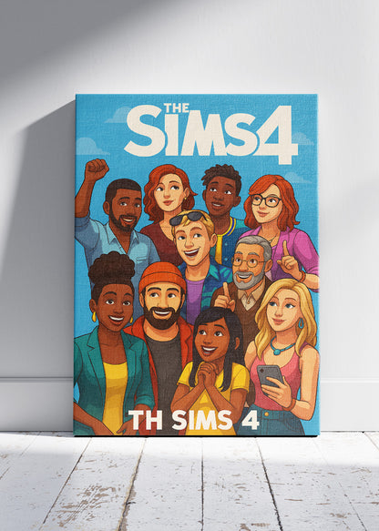 The Sims 4 Wall Art | Iconic Life Simulation Game Characters Poster & Canvas