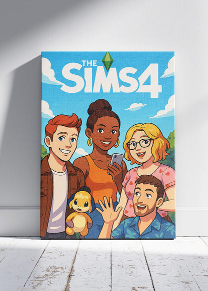 The Sims 4 Wall Art | Iconic Life Simulation Game Characters Poster & Canvas