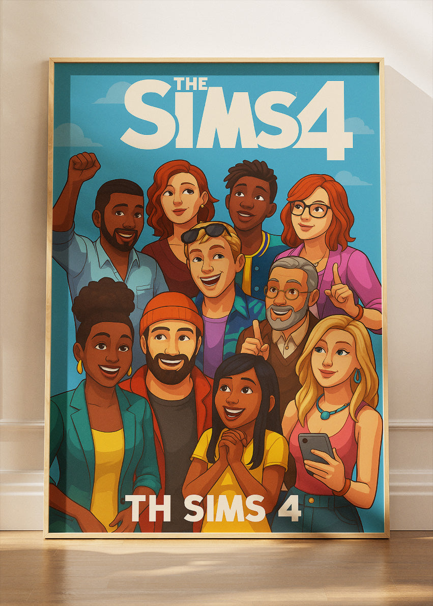 The Sims 4 Wall Art | Iconic Life Simulation Game Characters Poster & Canvas