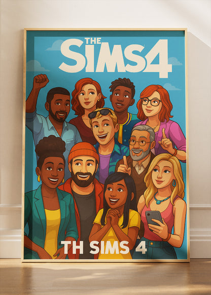 The Sims 4 Wall Art | Iconic Life Simulation Game Characters Poster & Canvas