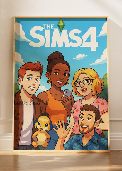 The Sims 4 Wall Art | Iconic Life Simulation Game Characters Poster & Canvas