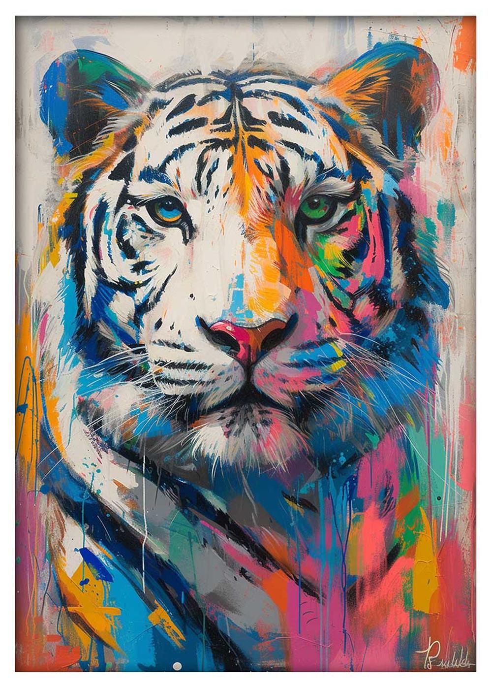 Tiger – Canvas & Poster Wall Art – T954 Wildlife Series