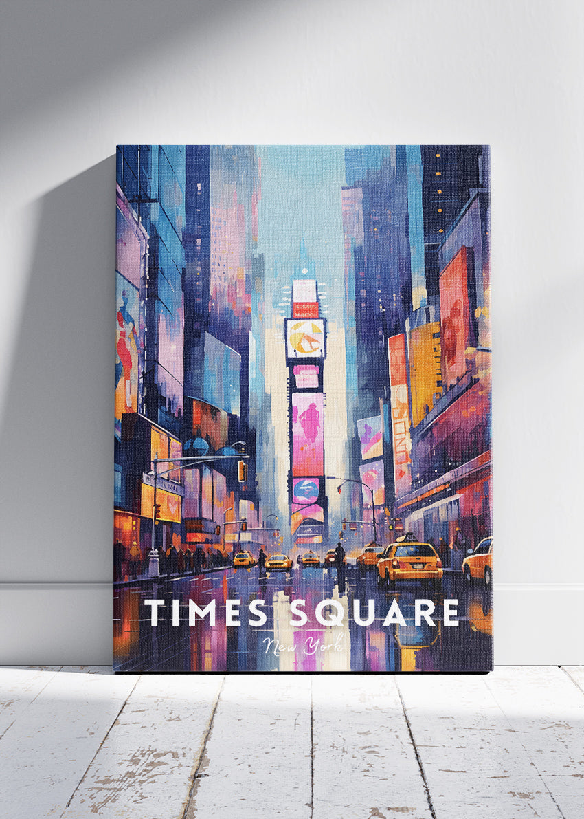 Times Square New York Poster & Canvas Print – Vibrant Cityscape Wall Art