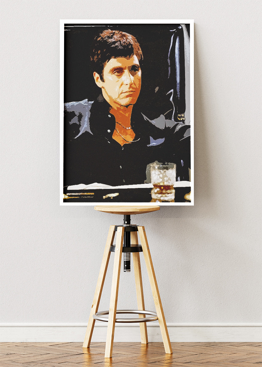 Tony Montana Scarface Classic Scene Wall Art Poster & Canvas Print