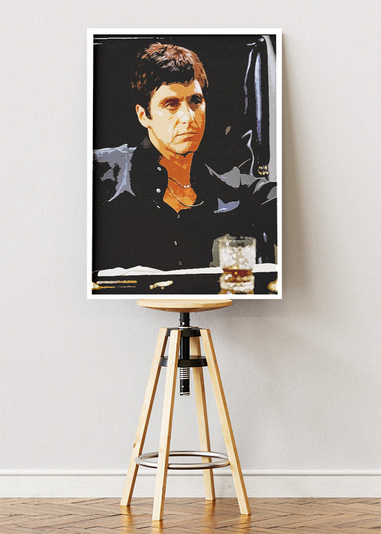 Tony Montana Scarface Classic Scene Wall Art Poster & Canvas Print