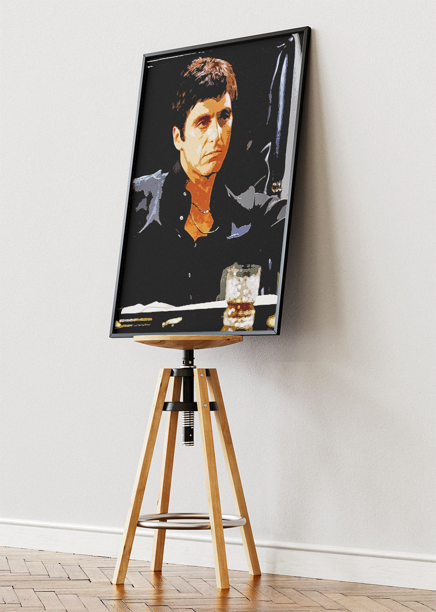 Tony Montana Scarface Classic Scene Wall Art Poster & Canvas Print