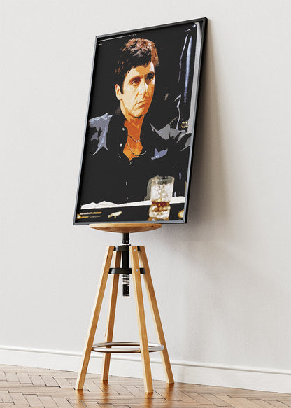 Tony Montana Scarface Classic Scene Wall Art Poster & Canvas Print