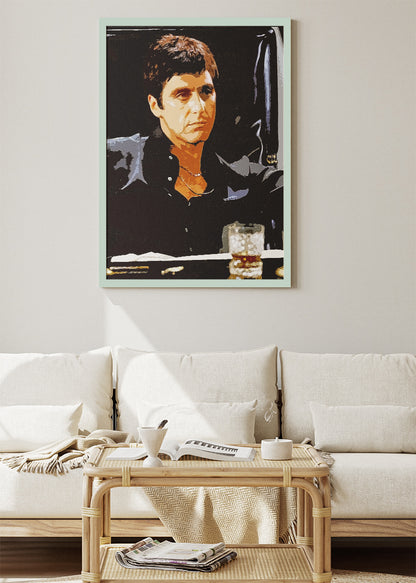 Tony Montana Scarface Classic Scene Wall Art Poster & Canvas Print